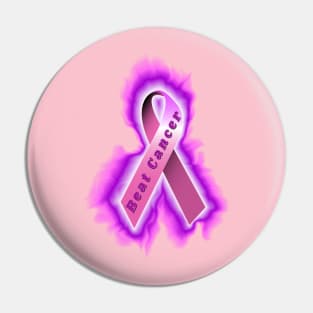 pink breast cancer ribbon Pin
