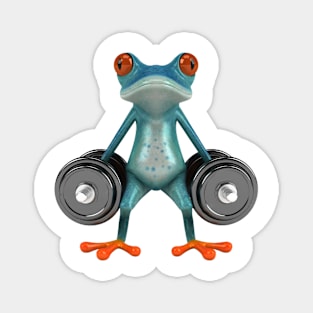 frog in a gym Magnet