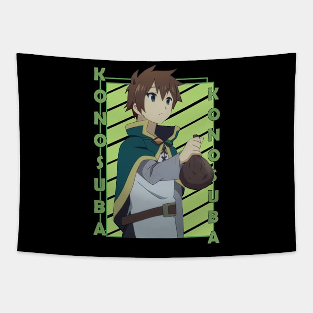 Kazuma Satou Kono Subarashii Sekai ni Shukufuku wo Color Stripe Tapestry by CarolIrvine