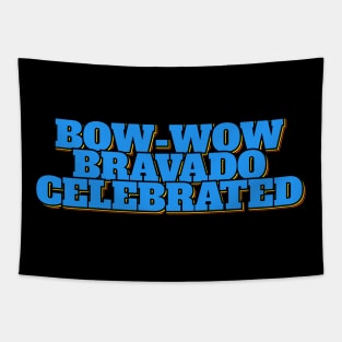 Bow-Wow Bravado Lettering Design Tapestry