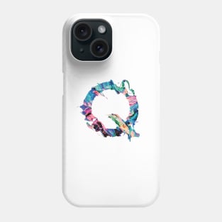 Colorful Painted Initial Letter Q Phone Case