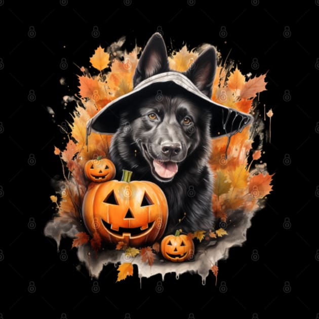 Halloween Norwegian Elkhound by NatashaCuteShop