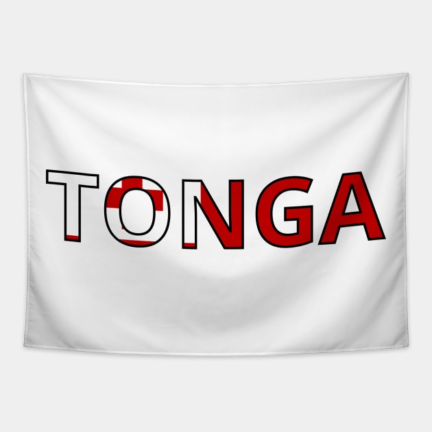 Drapeau Tonga Tapestry by Pixelforma