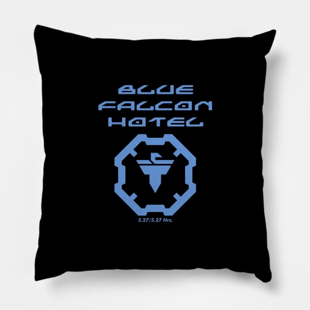 Blue Falcon Hotel Pillow by Mindwisp