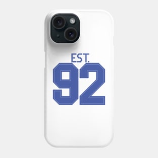 Est. 92 blue Phone Case