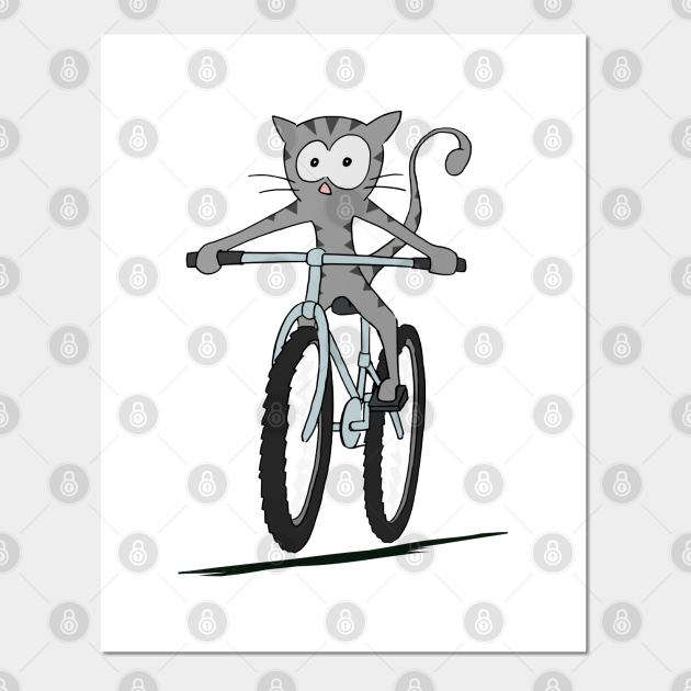 Cute Mountain Bike Cycling Cartoon Cat Biking Cat - Cat - Posters and Art Prints | TeePublic Cute Mountain Bike Cycling Cartoon Cat Biking Cat - Cat - Posters and Art Prints | TeePublic