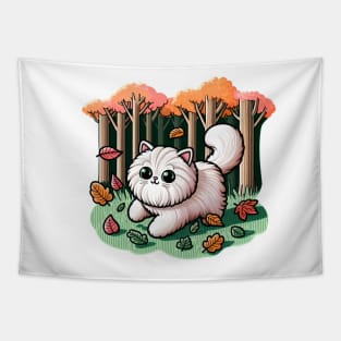 kitty in the woods Tapestry