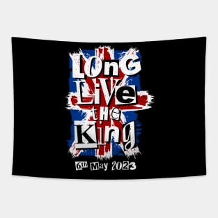 King Charles III Coronation Long Live the King Punk Tapestry