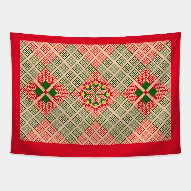 christmas background Tapestry by noke pattern