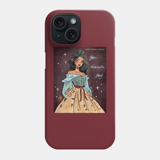 You deserve joy Phone Case by The Mindful Maestra