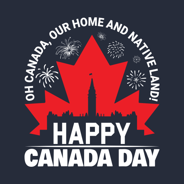 Happy Canada Day T-Shirt Patriotic Typography Design by Rash_Design