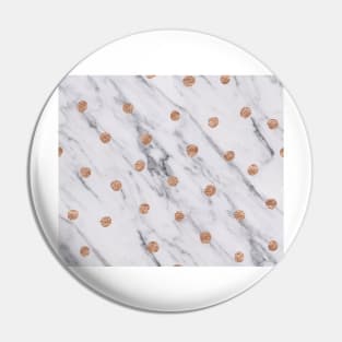 Rose gold spots on marble Pin