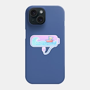 Boat and wave on Battery Phone Case