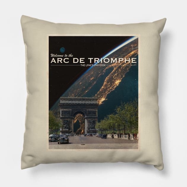 ARC DE TRIOMPHE POSTCARD. Pillow by LFHCS