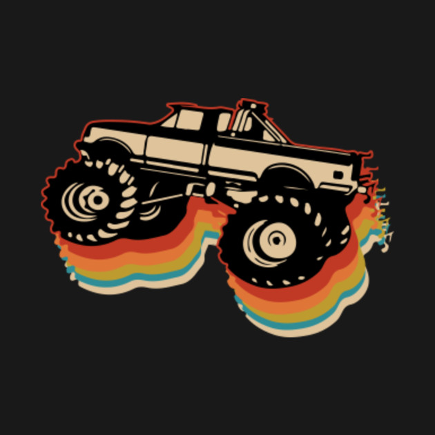 Discover Retro Monster Trucks Gift | Vintage Big Trucks - Monster Trucks - T-Shirt