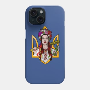 Girl Stand with ukraine Phone Case