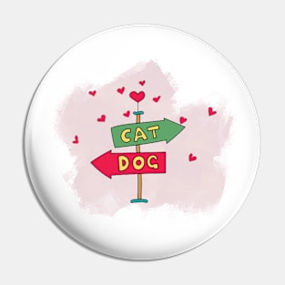 dog cat Pin