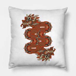 Aztec Red Dragon Pillow