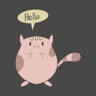 Cute Cat Says Hello T-Shirt