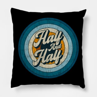 Half and Half - Retro Circle Vintage Pillow