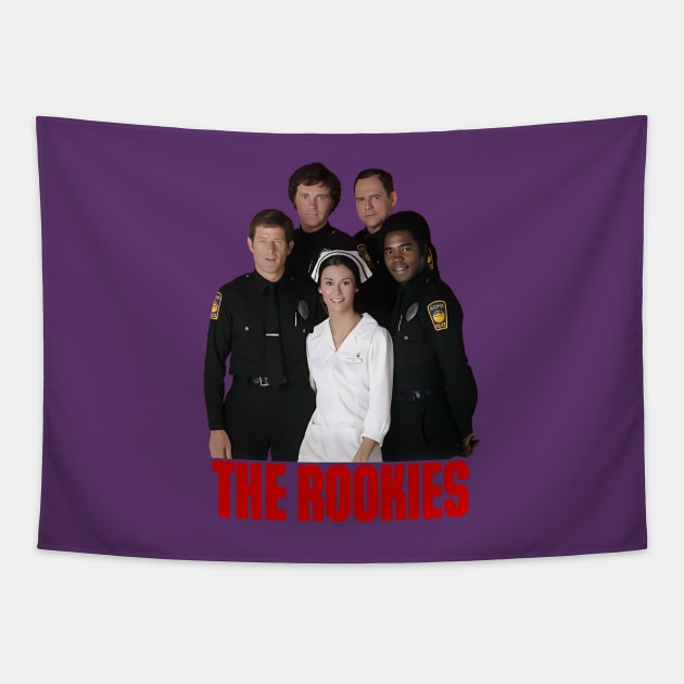 The Rookies - 70s Cop Show Tapestry by wildzerouk