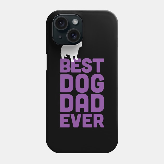 Best Cairn Terrier Dog Dad Ever - Purple Dog Lover Gift Phone Case by Elsie Bee Designs