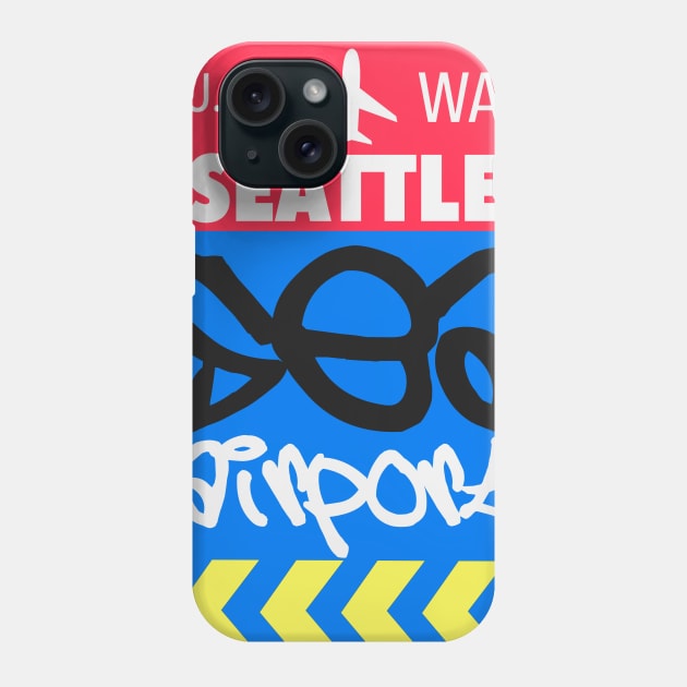 Seattle airport code Phone Case by Woohoo