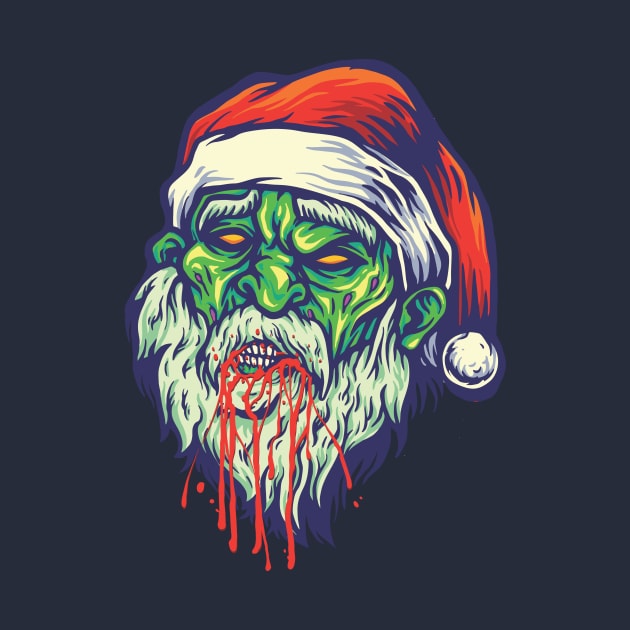 Zombie Santa - Happy Christmas and a happy new year! - Available in stickers, clothing, etc by Crazy Collective