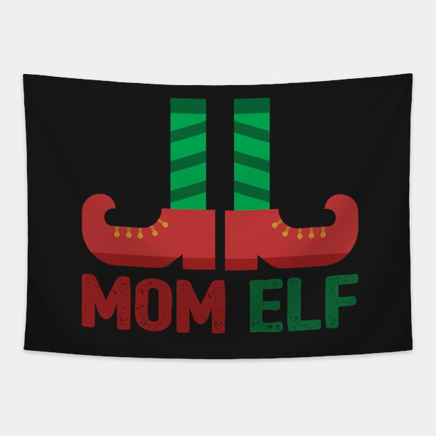 Mom Elf Matching Christmas Family Apparel Tapestry by Evoke Collective