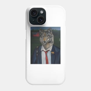 Big bad wolf getting down to business Phone Case