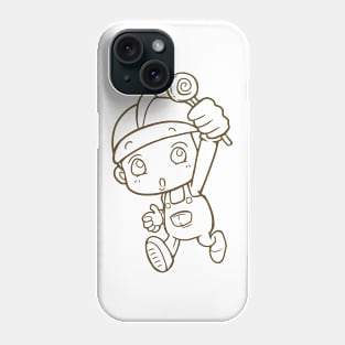 Paper Airplanes Kid sketch Phone Case