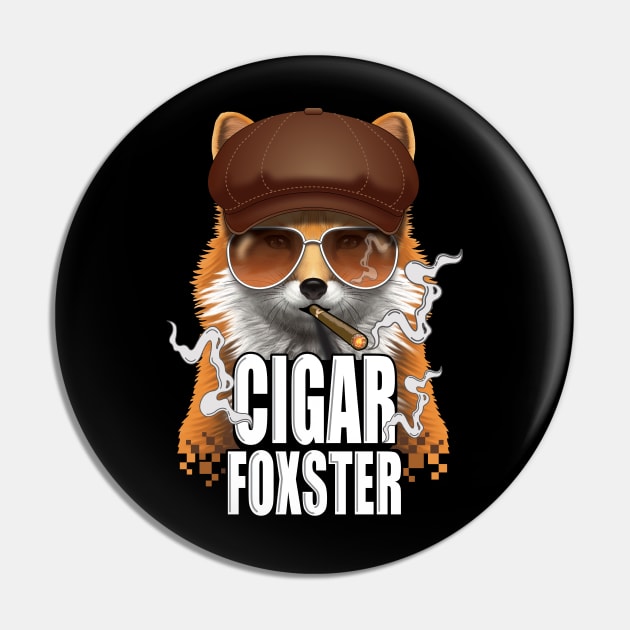 Cigar Foxster Fox Smoker Newsboy Cap Gangster Pin by Settha.sk