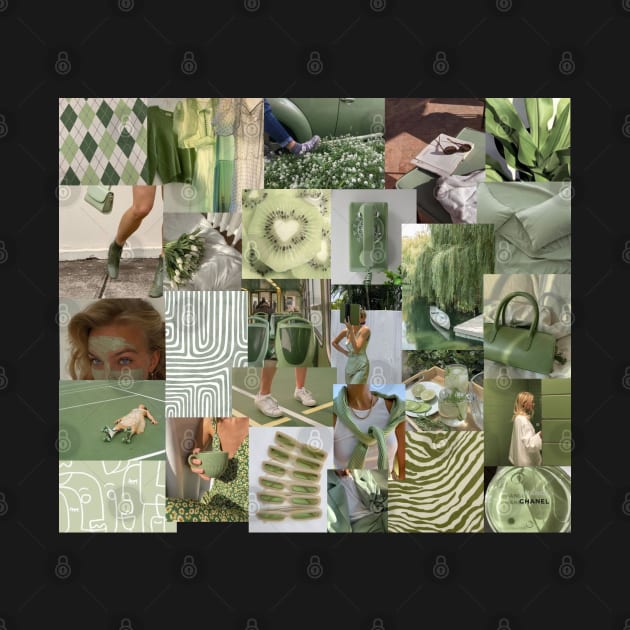 sage green collage by morgananjos