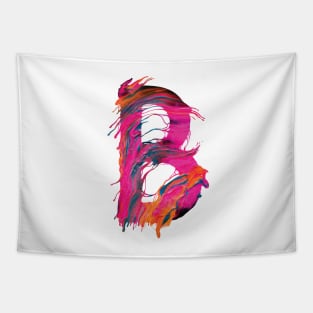 Colorful Painted Initial Letter B Tapestry