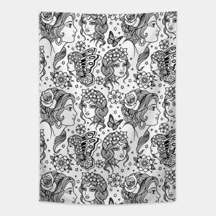 Tattoo Ladies pattern Tapestry