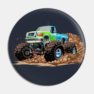 Cartoon monster truck Pin