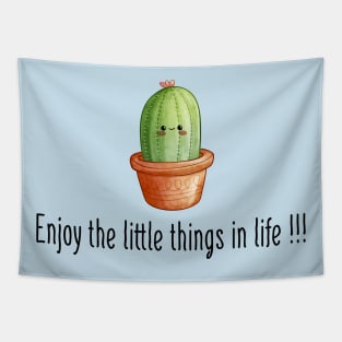 Enjoy The Little Things In Life | Cute cactus Tapestry
