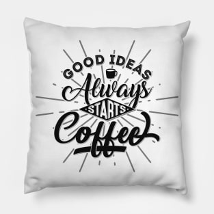 coffee typography quotes Pillow