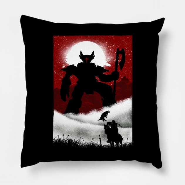 The Lonely Warrior Pillow by mateusquandt