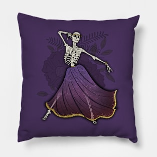 Skeleton Gypsy Woman Pillow