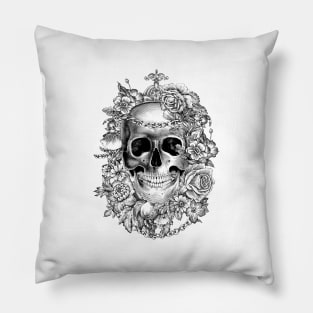 Halloween floral skull Pillow