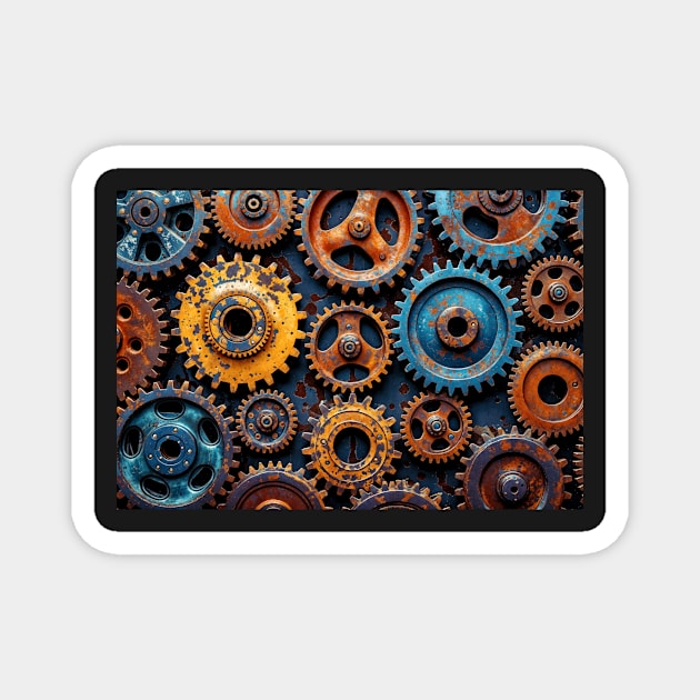 A Variety of Coloful Sprockets - Still Life Magnet by jecphotography