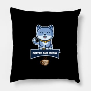 Coffee And Meow Pillow