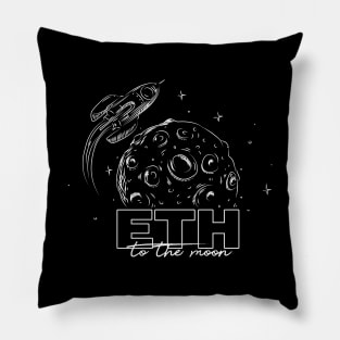 ETH to the moon - Ethereum Bitcoin crypto trading mining hodl Pillow