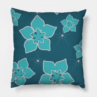 Flowers And Little Stars Pillow