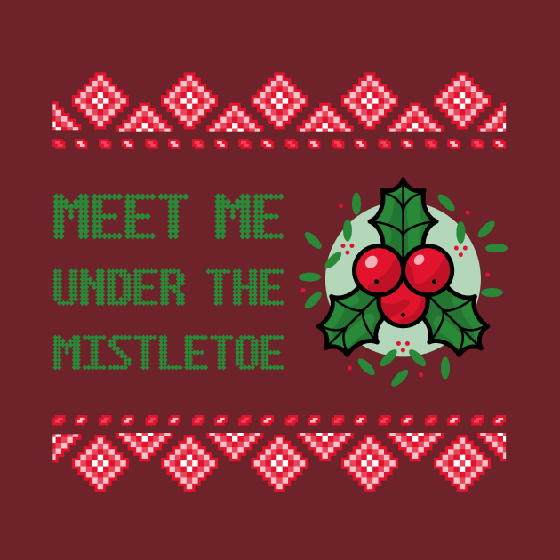 Mistletoe xmas Christmas by Tip Top Tee's