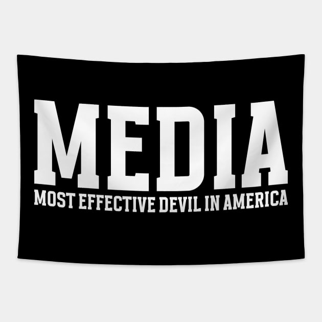 Media, Most Effective Devil In America. Tapestry by Emma