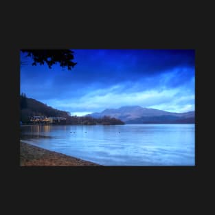 Luss Beach in Loch Lomond at Night T-Shirt