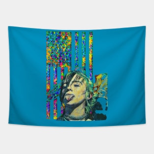 Indian Feather Flag (tongue out) Tapestry