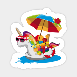 Unicorn Pool Party Magnet